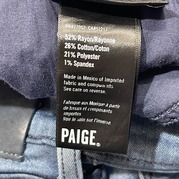 Paige Jeans Men 38 Blue Croft Lionel Skinny Transcend Washed Denim Stretch 38x32 - Picture 8 of 16